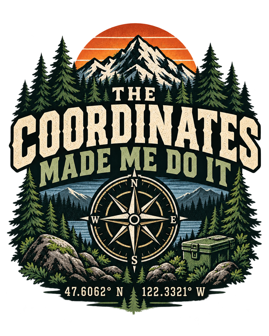 The Coordinates Made Me Do It – Geocaching T-Shirt