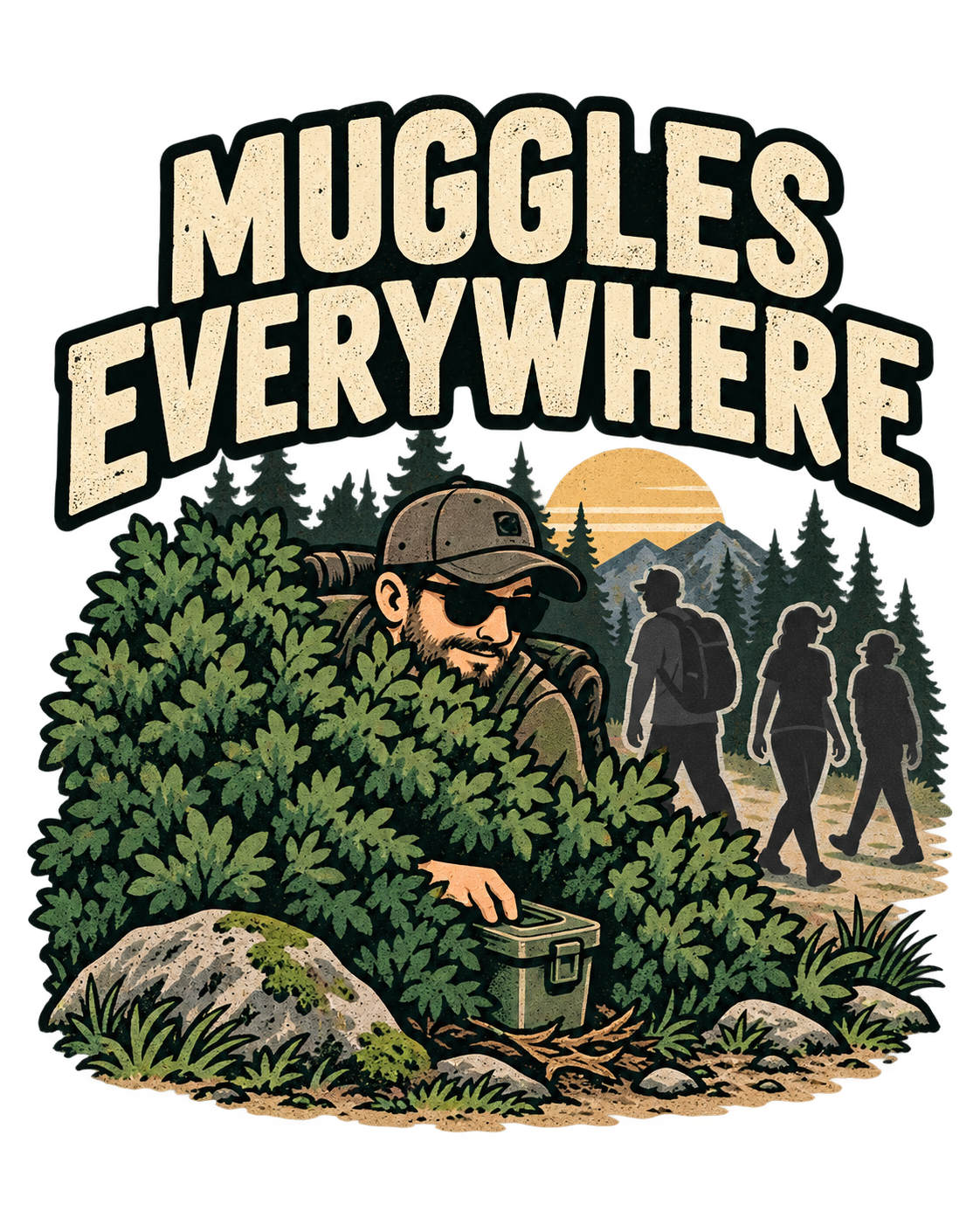 Muggles Everywhere – Geocaching T-Shirt