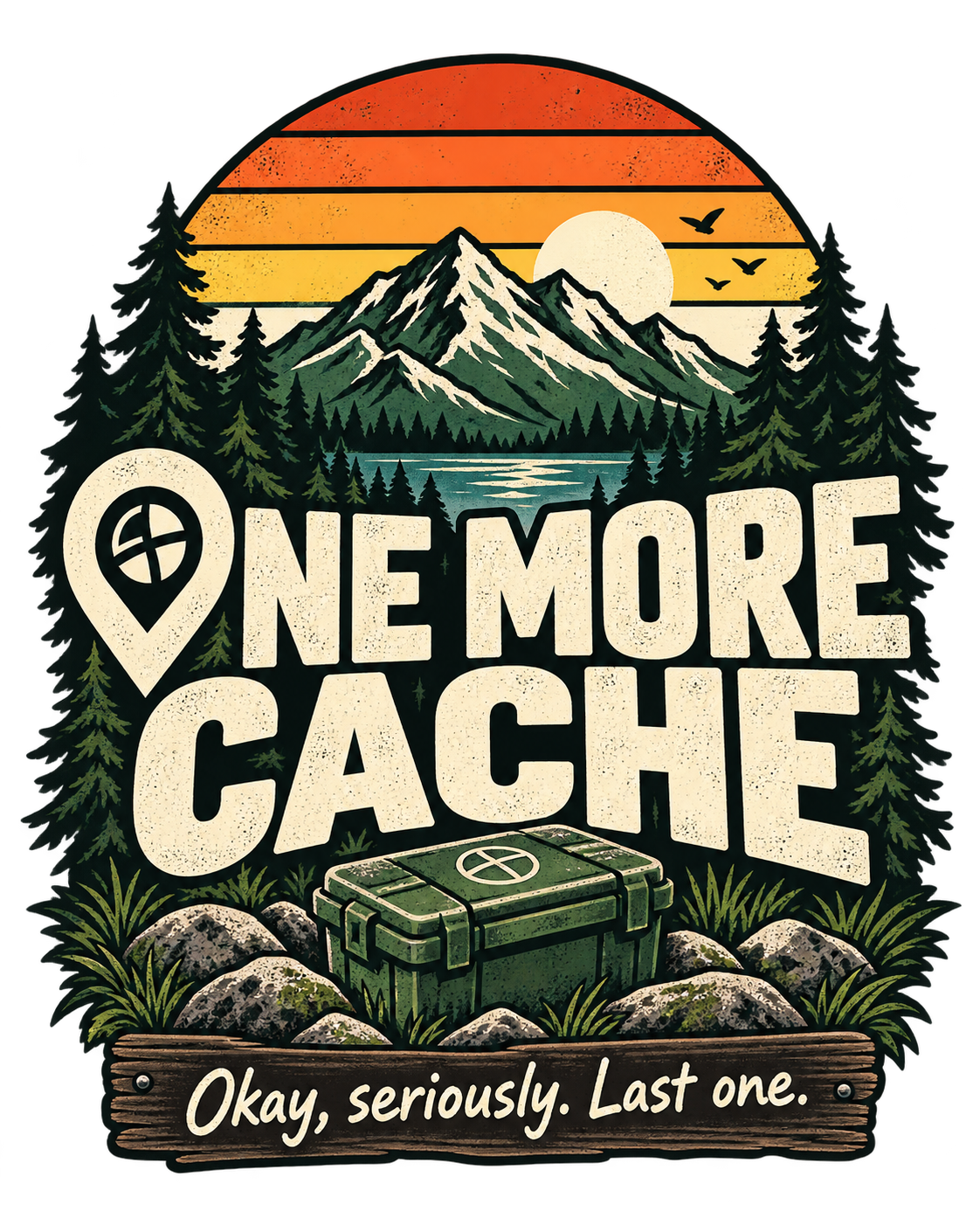 One More Cache – Geocaching T-Shirt