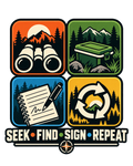 Seek, Find, Sign, Repeat – Geocaching T-Shirt