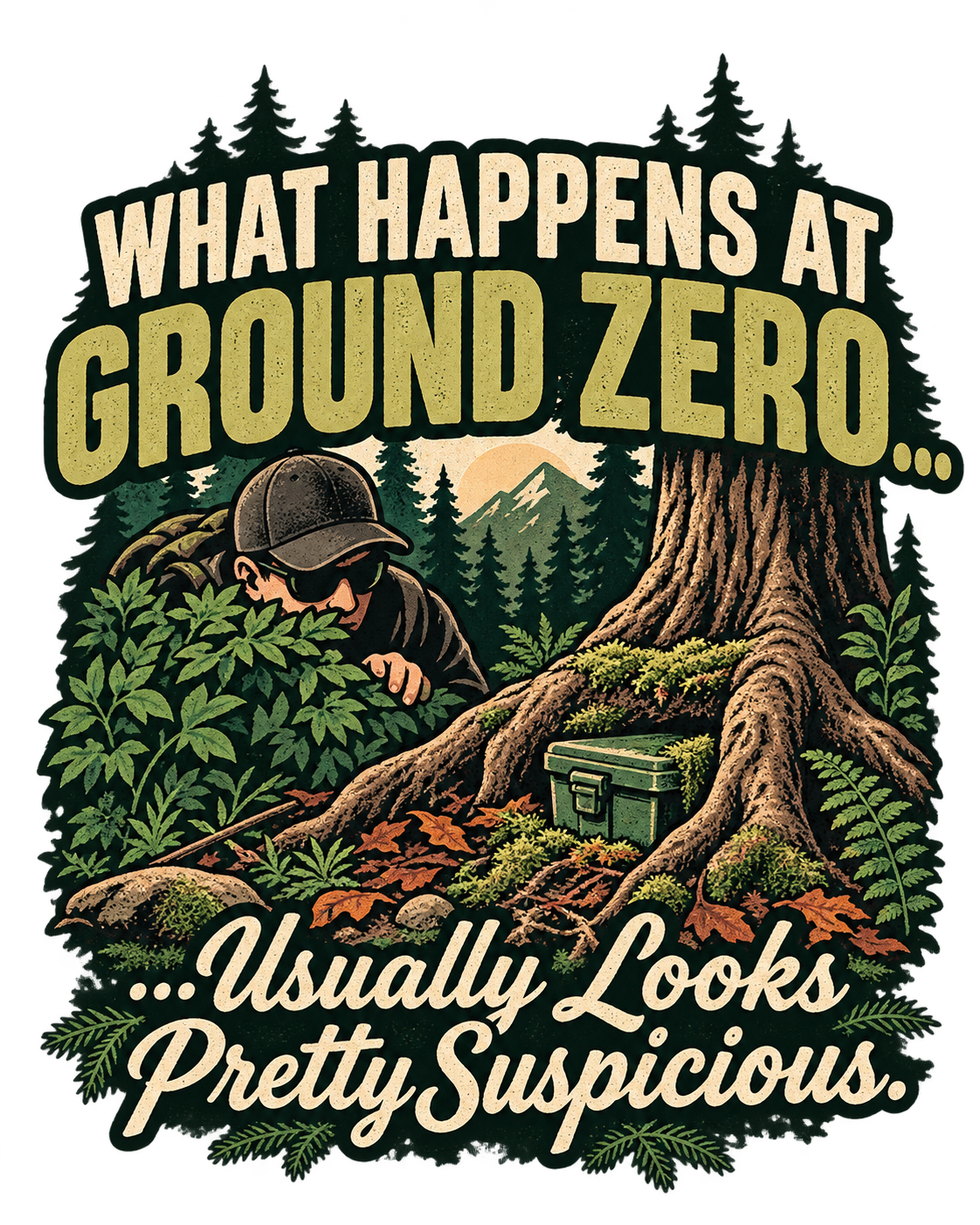 What Happens at Ground Zero – Geocaching T-Shirt